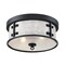 Westinghouse Fixture Ceiling LED Flush-Mount 60W 2L Callowhill 13In Mt Bl Anq Ash Sd Glass 6126100 - alternate 2